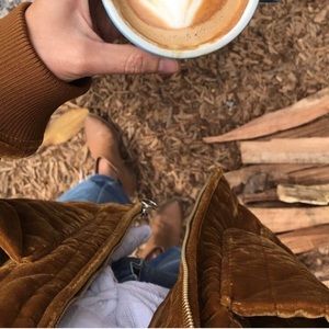 Weekday velvet quilted coat